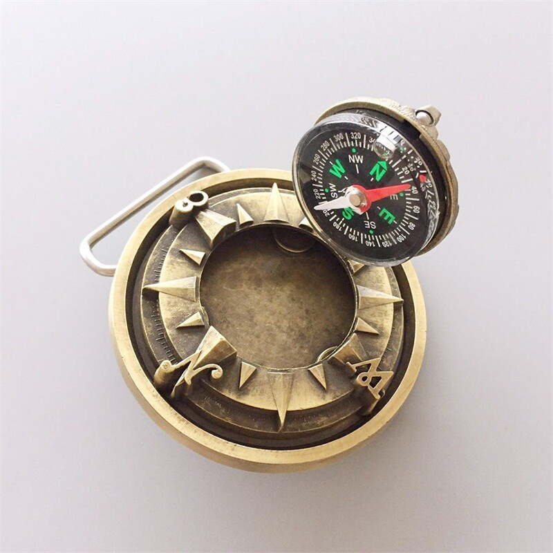 Antique Bronze Plated Compass Belt Buckle also Stock in the US
