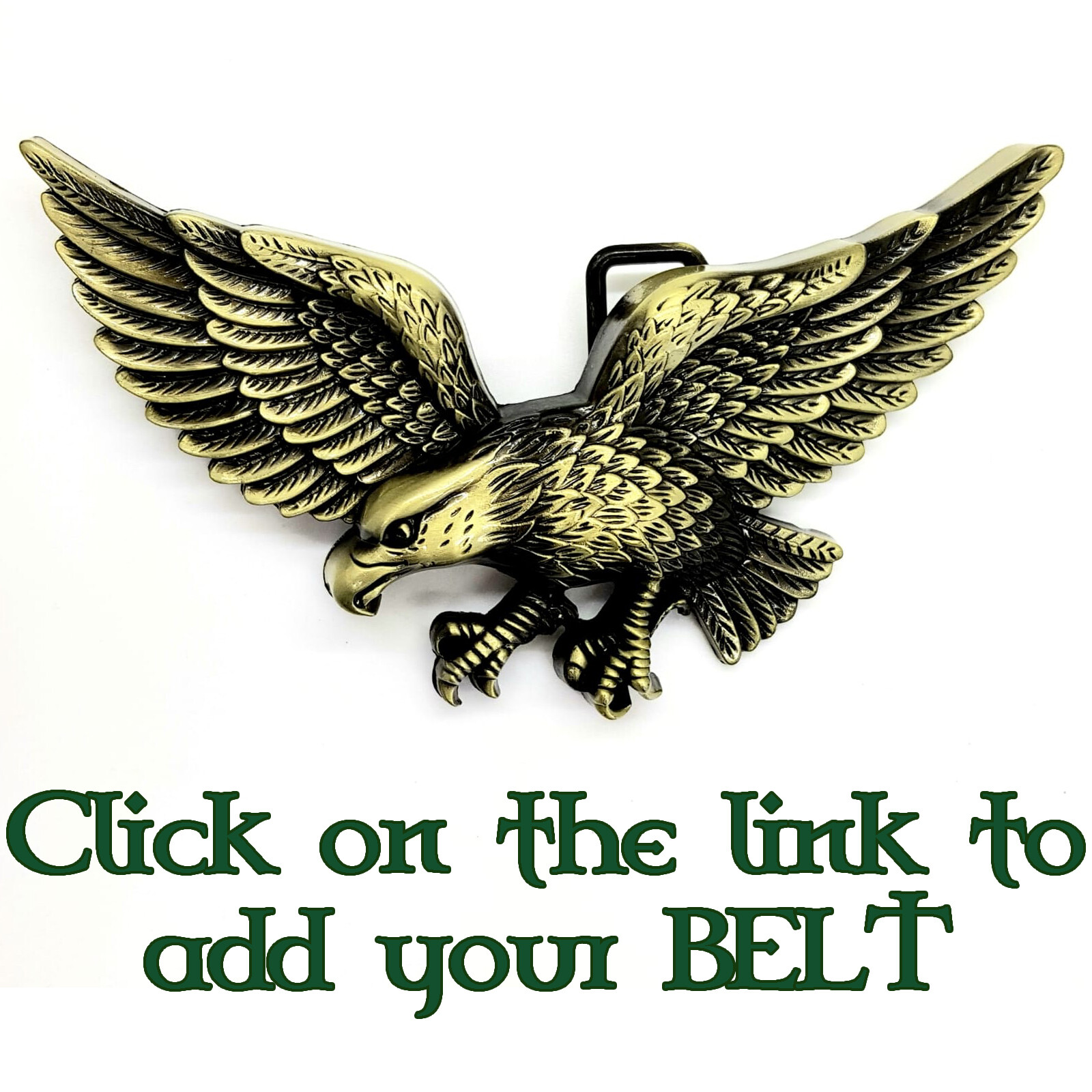 Flying Eagle Belt Buckle Cowboy Western Indian American Eagle Bronzed Finish