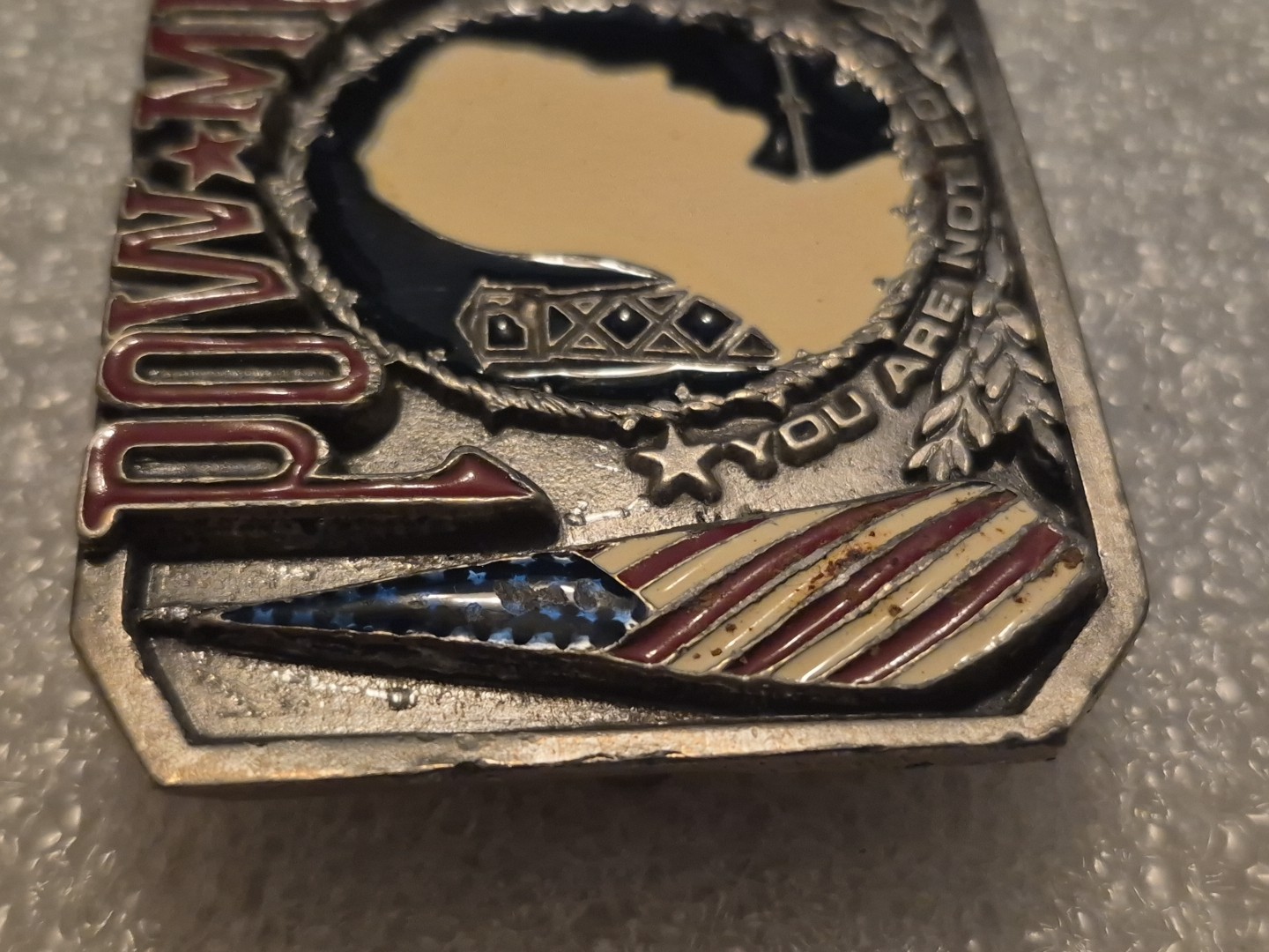 Bergamot MIA POW USA Belt Buckle Pre-Owned Free Shipping