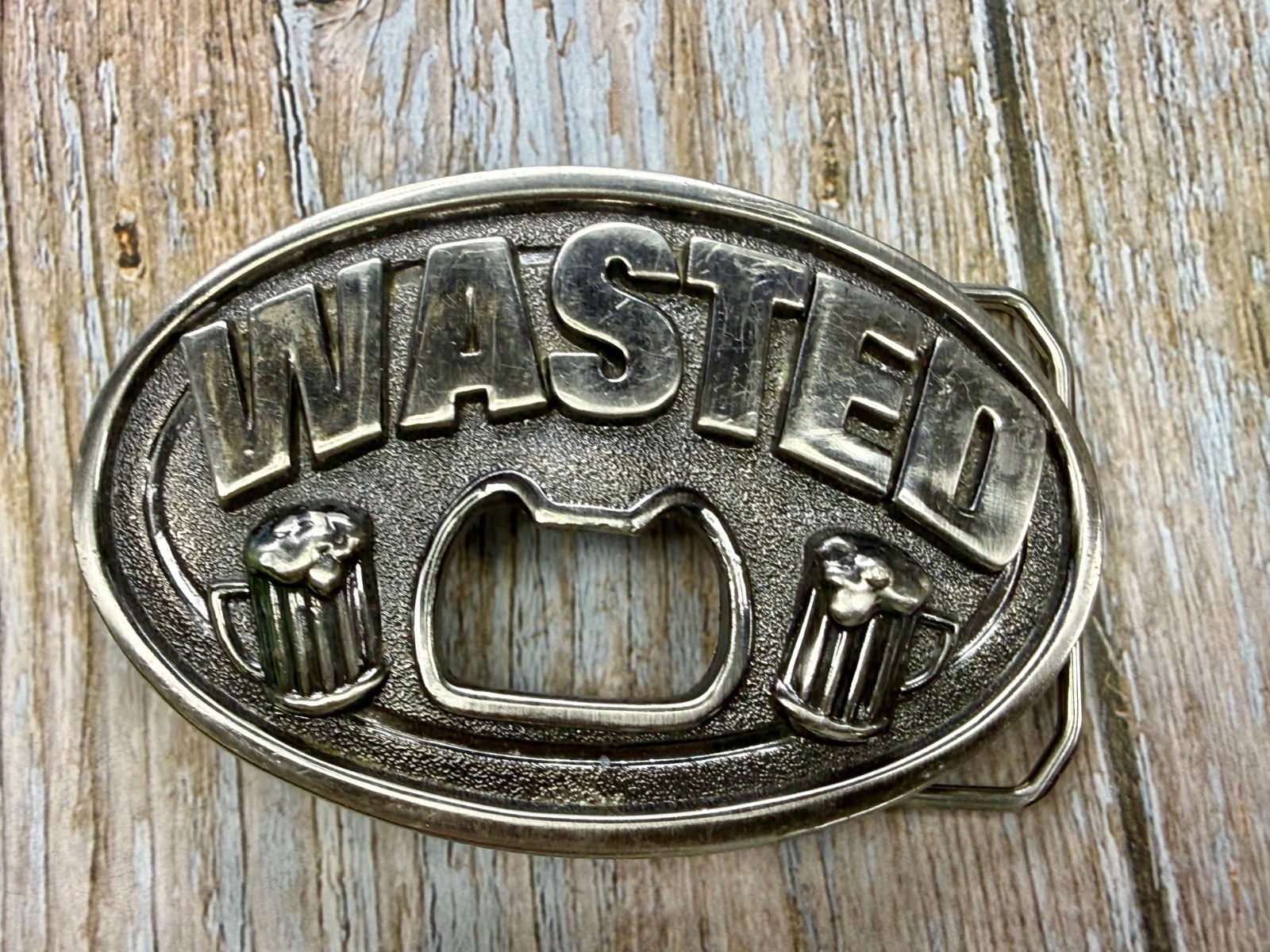 Wasted Beer Drinking Funny Novelty Bottle Opener Bar Tavern Belt Buckle