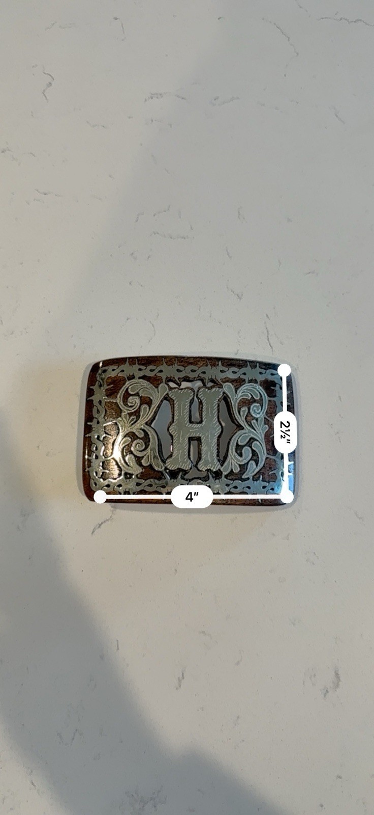 Stainless Steel Letter “H” Belt Buckle Western Style Men’s