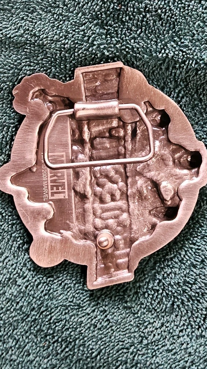 2009 MARVEL Comic HEROES VS. VILLAINS Brass BELT BUCKLE – Nickel Color BRAND NEW