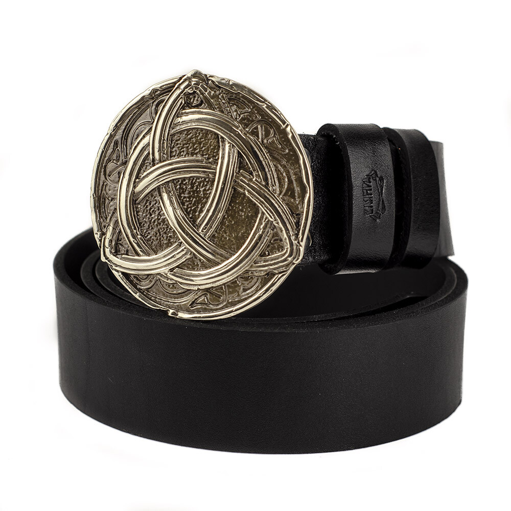 Triquetra german silver belt buckle, Celtic Trinity Knot Triquetra cross symbol