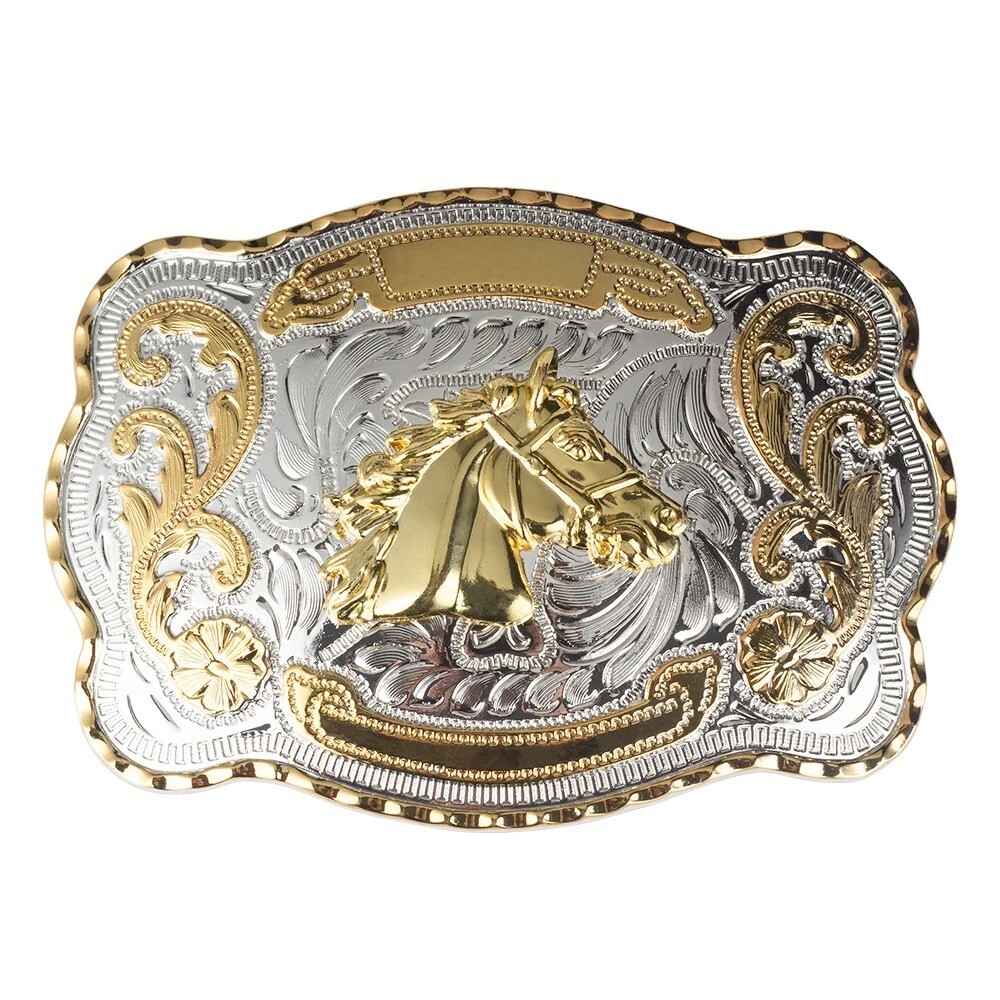 Gold Scorpion Double Color Big Animal Belt Buckle for Man Alloy Cowboy Western