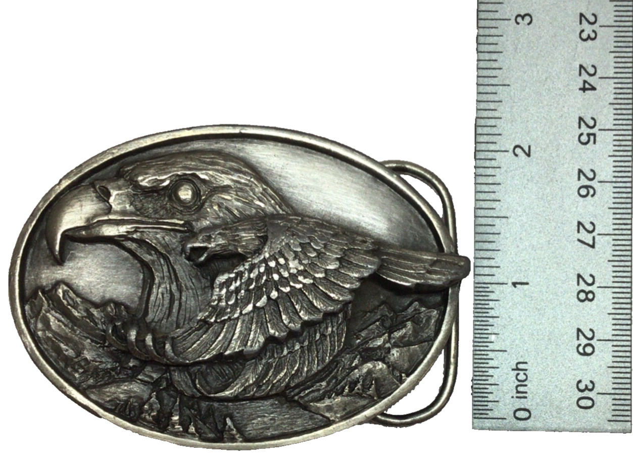 Vintage SISKIYOU Belt Co. 1988 Double Eagle Buckle USA Made