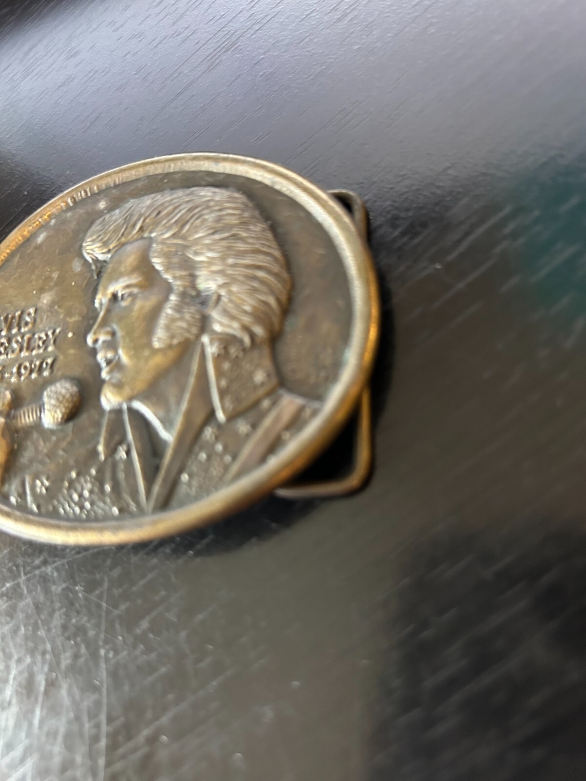 Vintage Collectible Elvis Presley 1935-77 Commemorative Belt Buckle