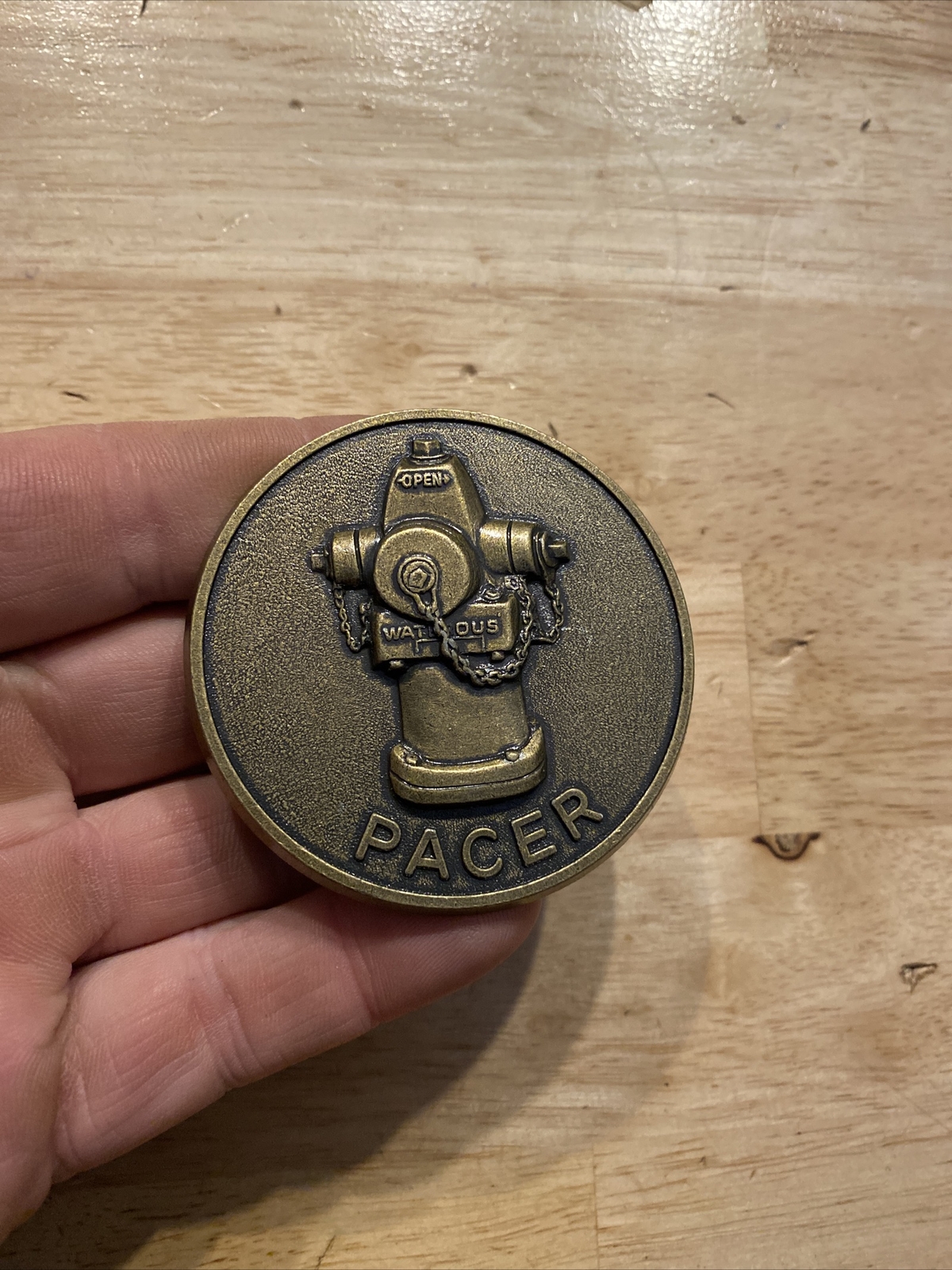 Pacer Vintage Belt Buckle Firefighter 🔥 Fire Hydrant METAL Collector Patina