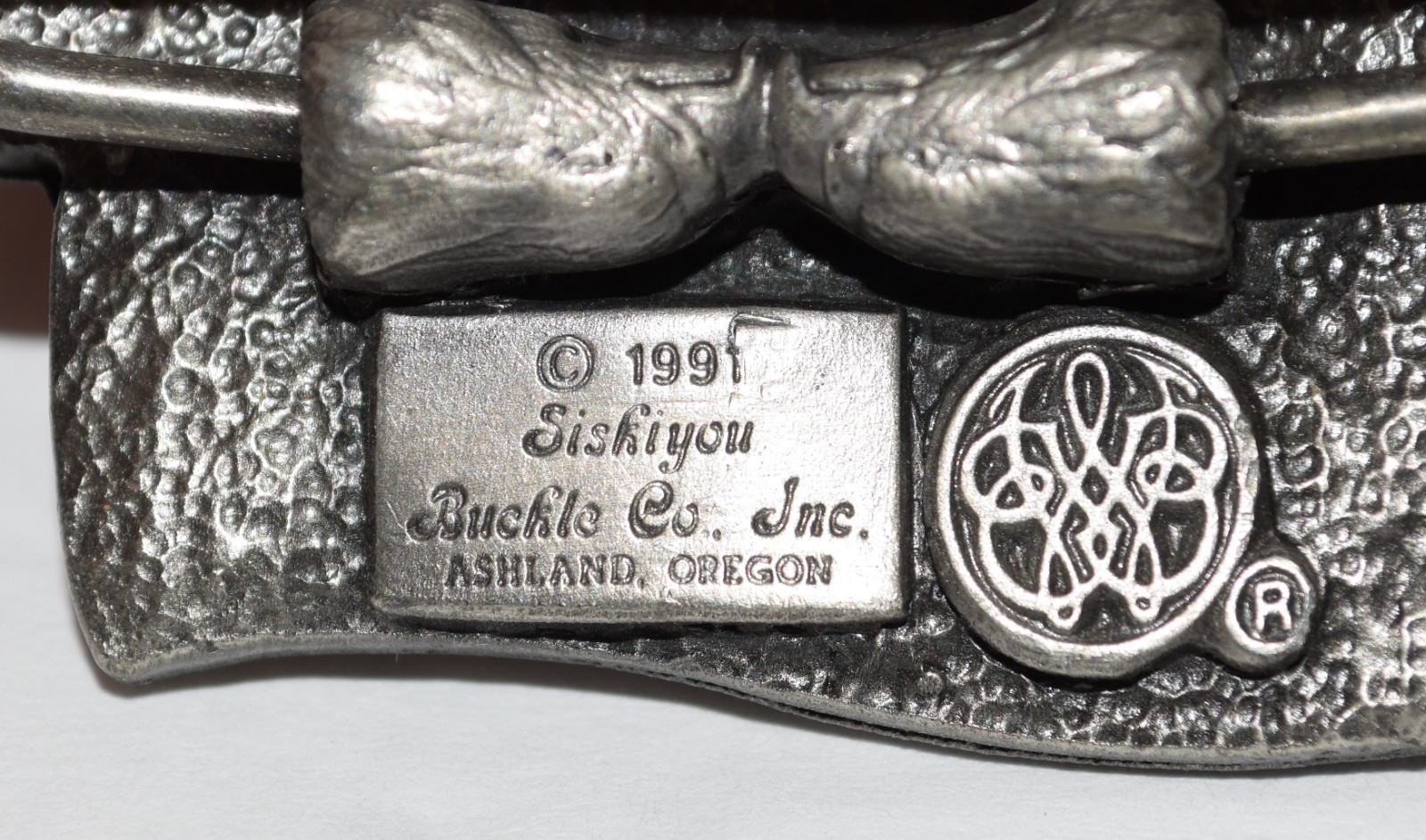 1991 United States Marines Siskiyou Enamel USA Made American Flag Belt Buckle