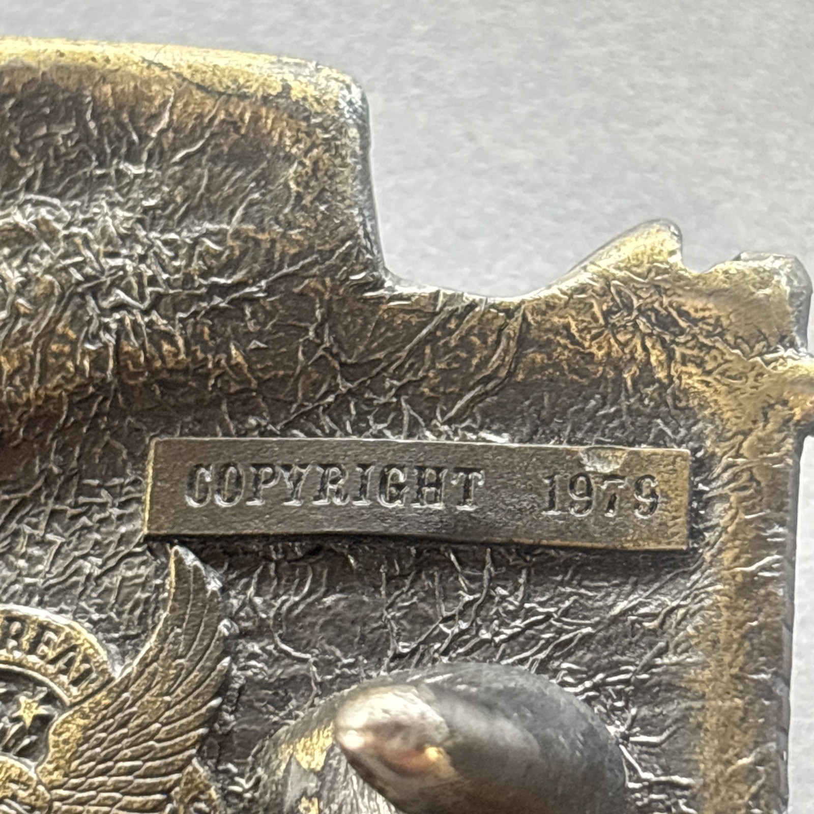The Great American Buckle Co. Caboose Train Belt Buckle USA Chicago 1979