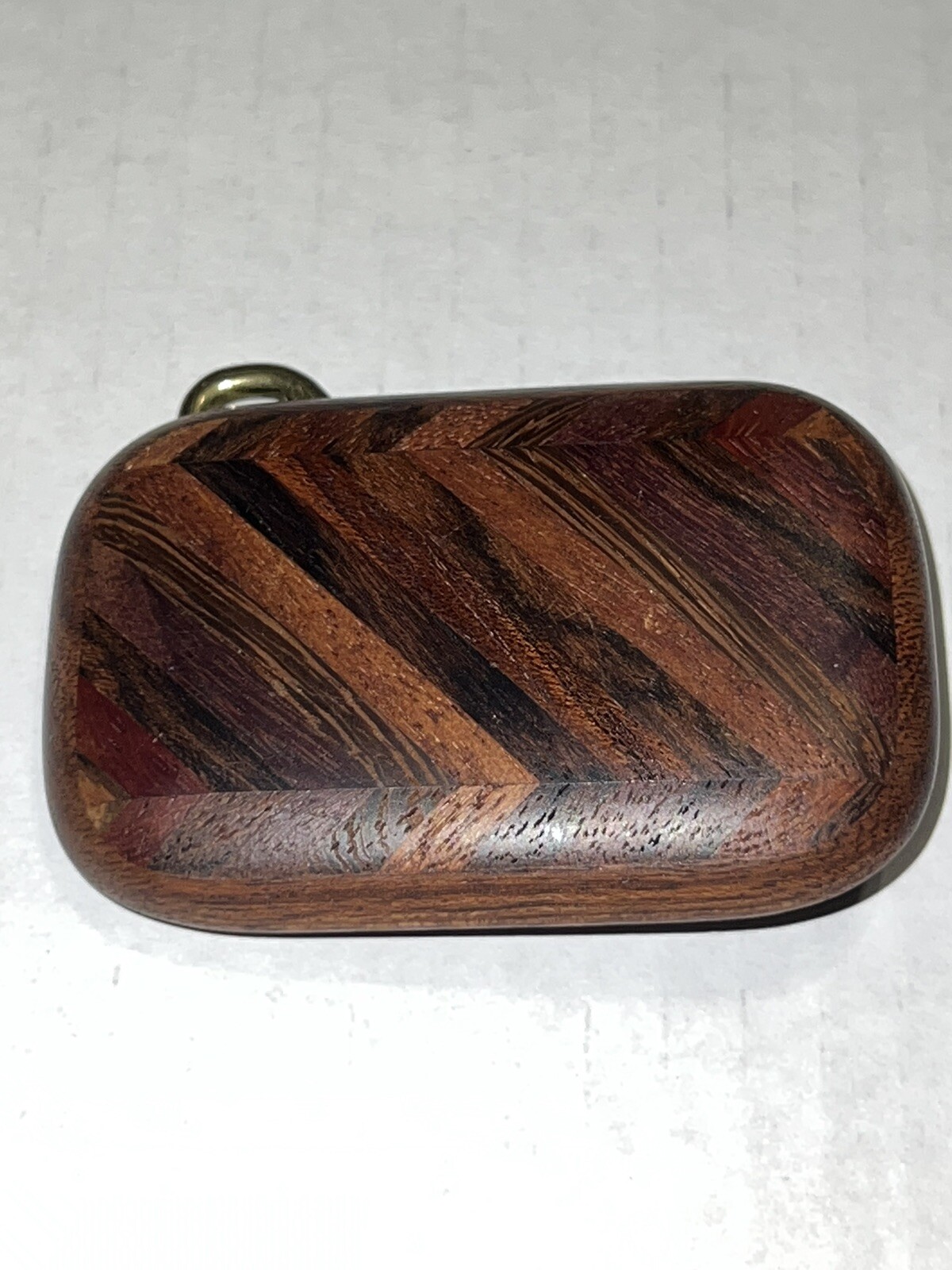 Vintage Wood and Brass Belt Buckle