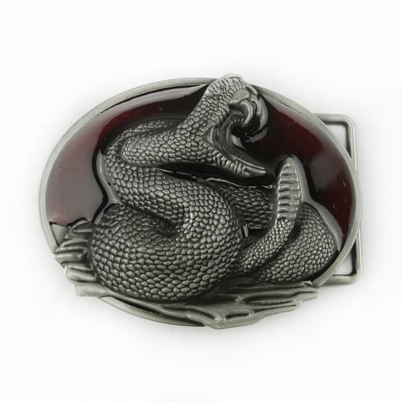 Cobra Snake Belt Buckle Western Cowboy Buckle for Men & Women Fit 1.5in Belts