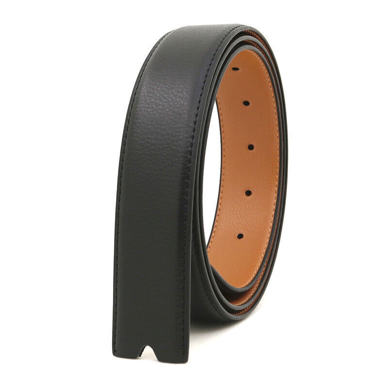 Genuine Leather Belt Men Automatic Replacement Belt Strap No Buckle Double-sided
