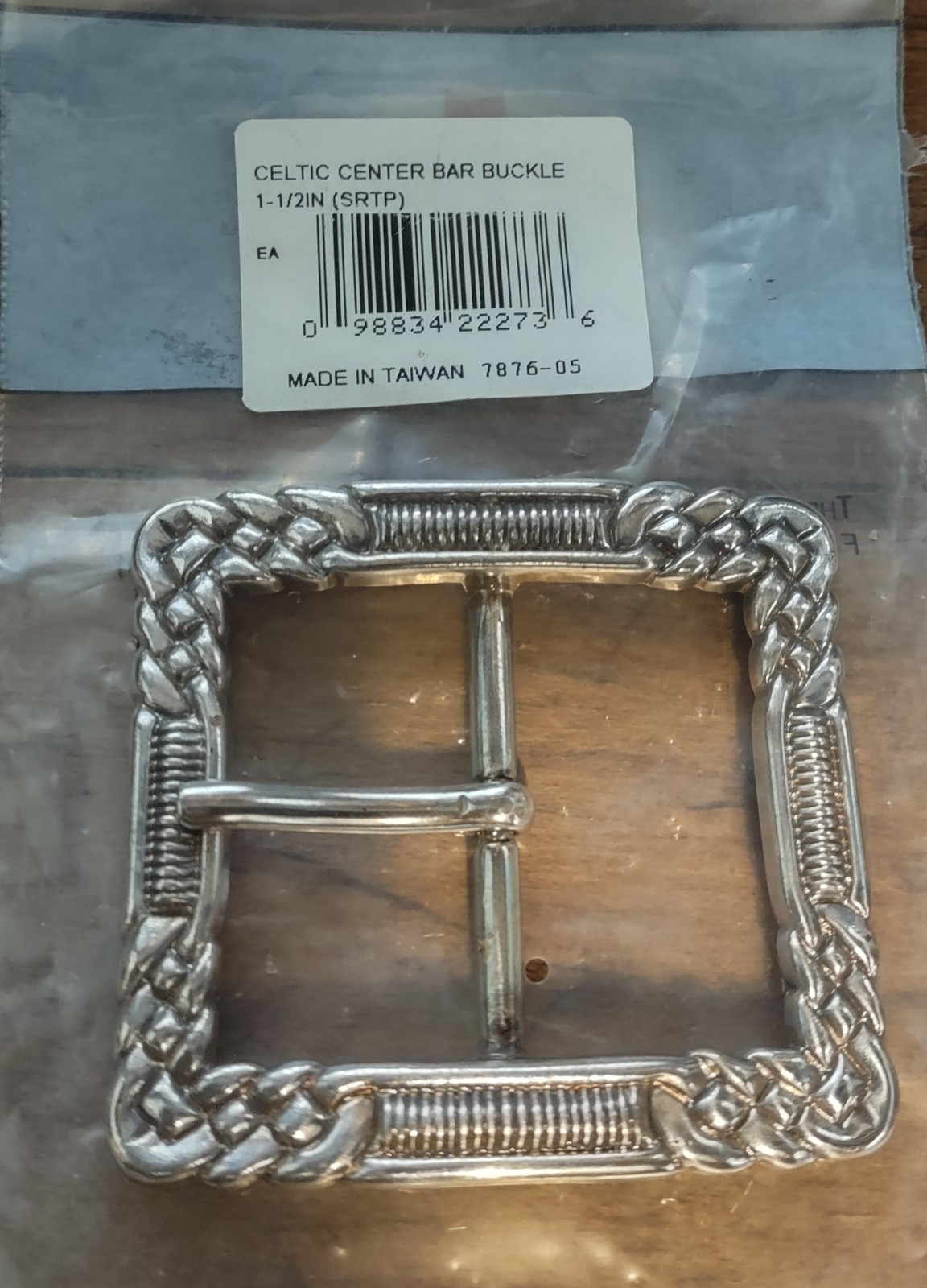 Vintage Tandy Celtic Center Bar Belt Buckle 1 1/2&Prime; (7876-05)