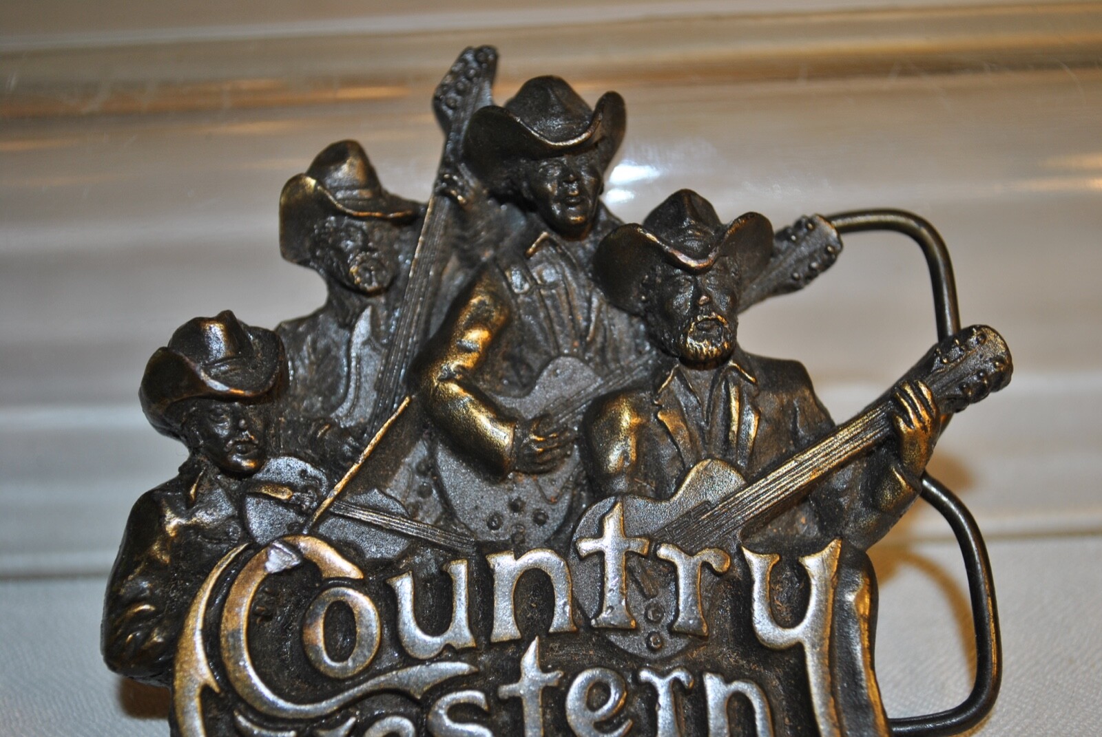 Country Western Band Belt Buckle Bergamot Brass Works 1981 Musicians Honky Tonk