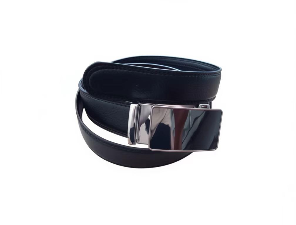 yushengtong Men&rsquo;s Ratchet Mirror Automatic Belt buckle without belt, Silver-1