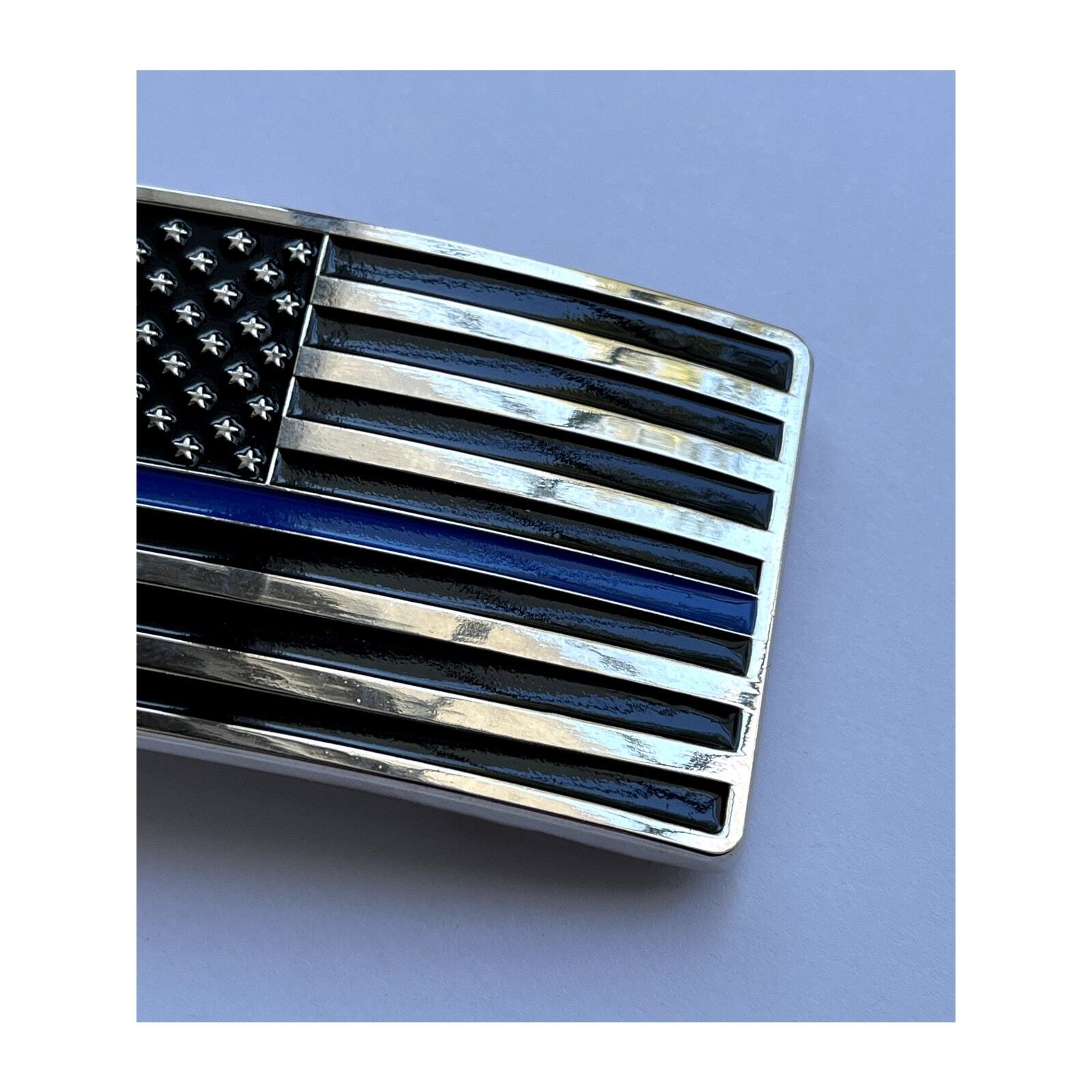 Thin Blue Line Law Enforcement Belt Buckle