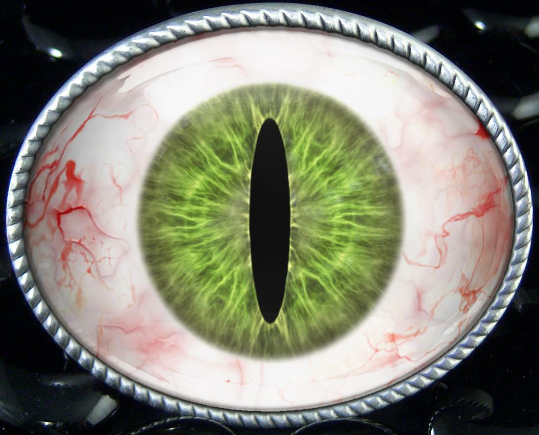 Monster Eyeball Belt Buckle – Halloween Taxidermy Cosplay Buckle – 56-E
