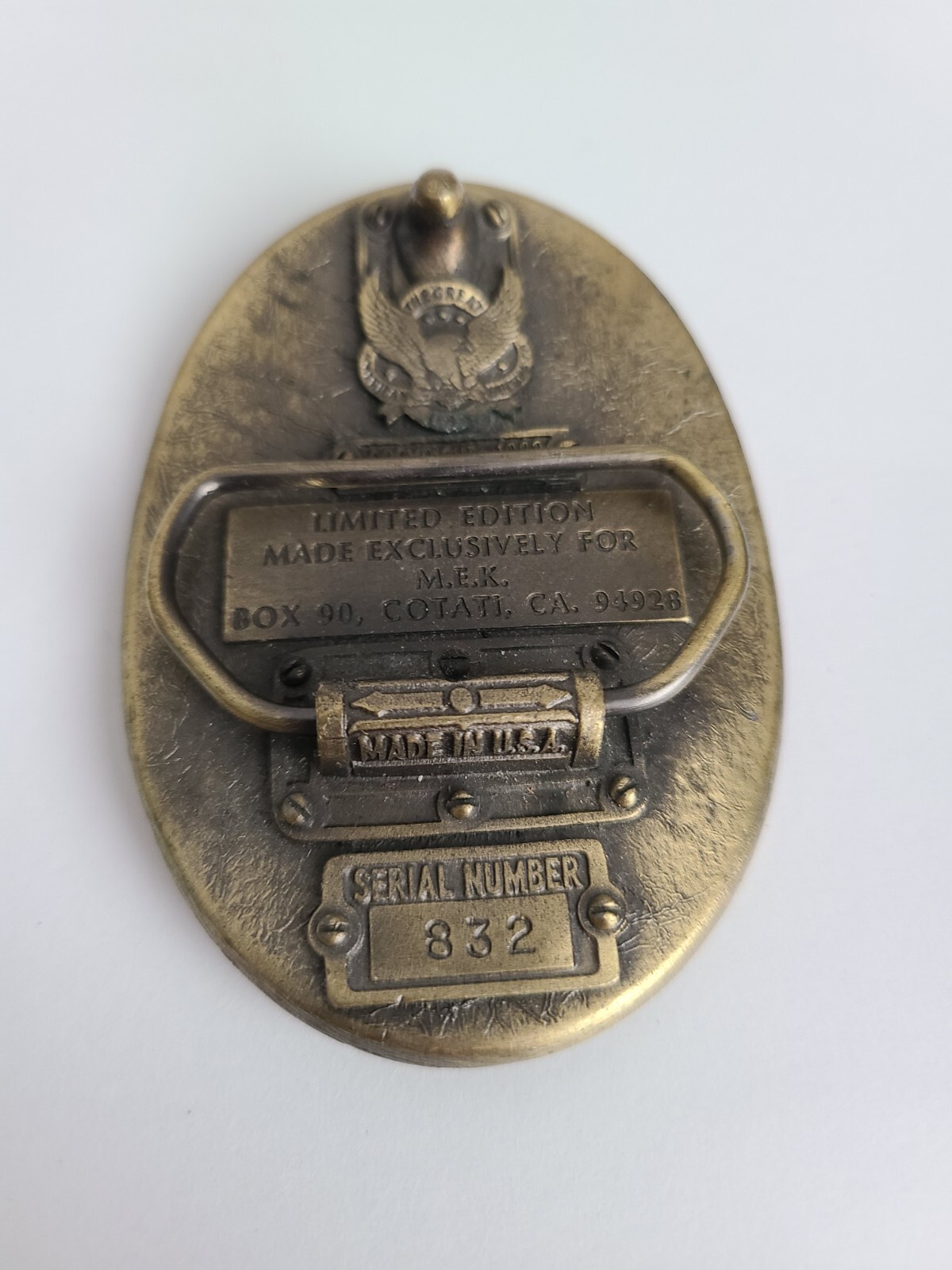 Vtg Belt Buckle Pearl Harbor USS Arizona 12-7-1941 Lim. Edition Rare 1983