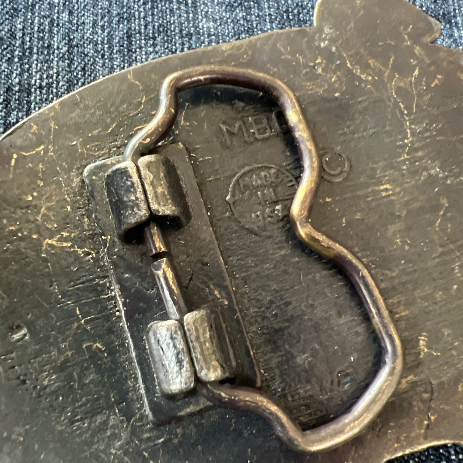 MBCI Solid Brass Fish Belt Buckle | Made in USA | 1970s Fishing Buckle Vintage