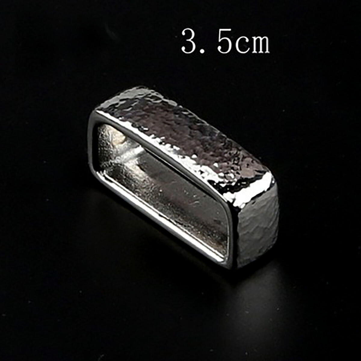 Hammered striation design stainless steel Belt Buckle for Men Women Leathercraft