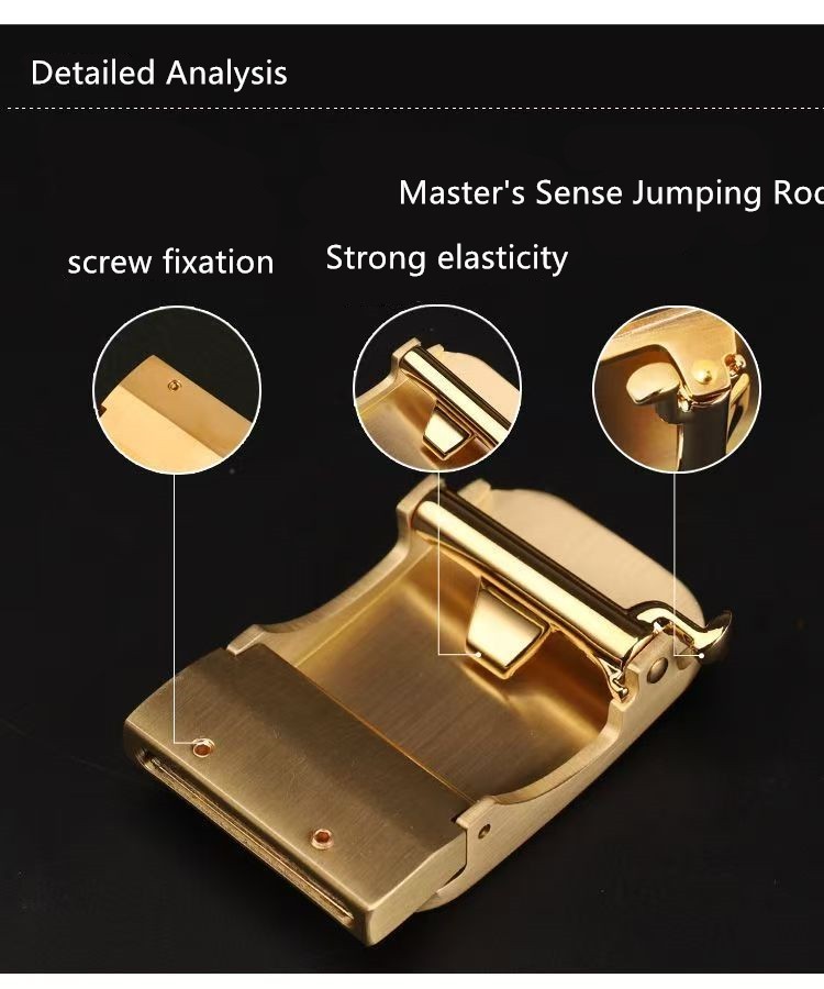Men&rsquo;s automatic buckle belt buckle head pure copper men&rsquo;s belt head 3.5cm
