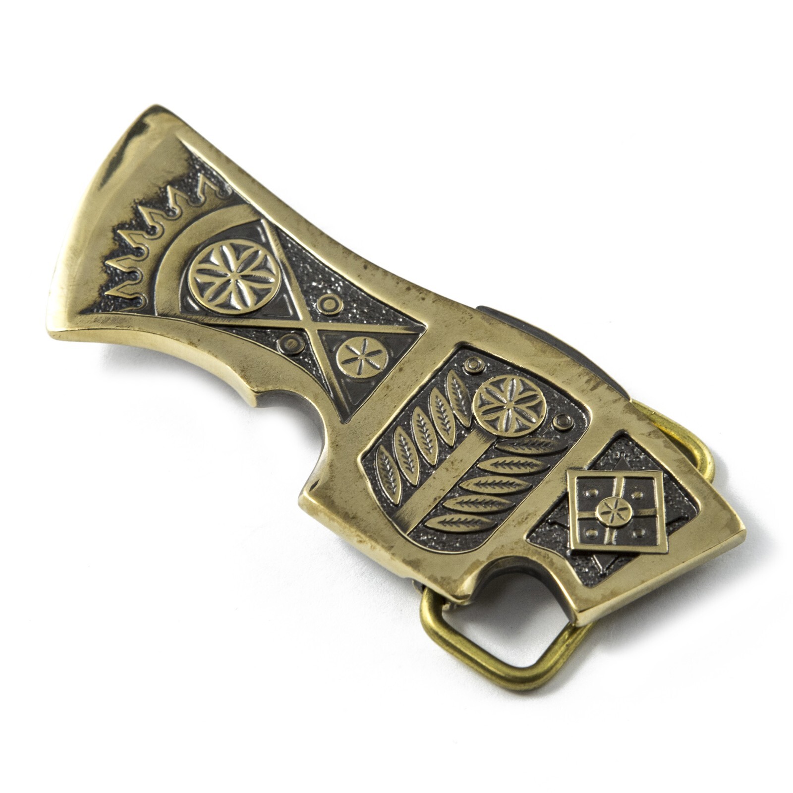 Brass belt buckle Bartka, Handmade Ukraine Ax belt buckle, Solid brass ax buckle
