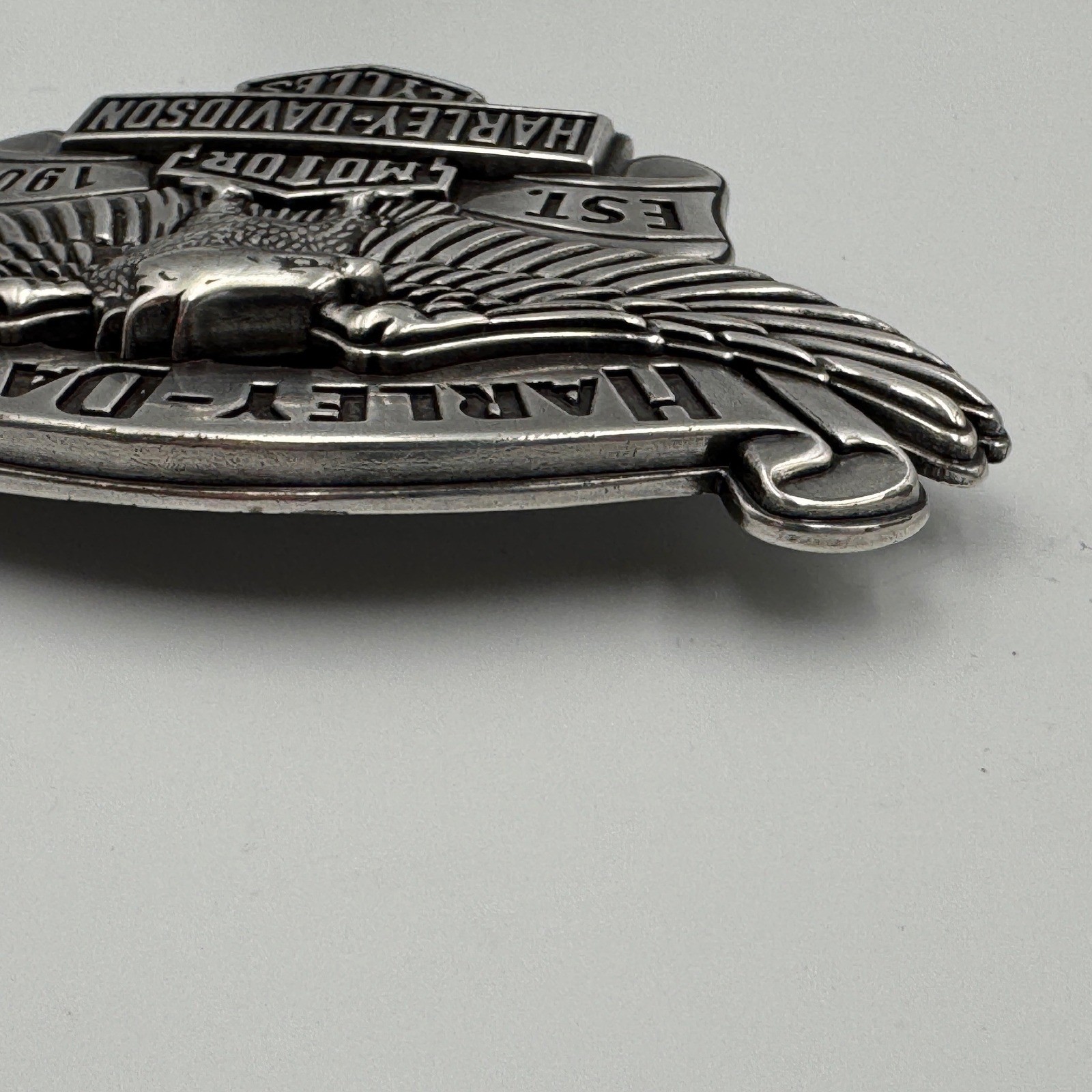 Harley-Davidson 2008 Eagle Bar & Shield Belt Buckle Silver 99401-09VM Biker Mens