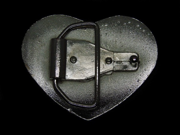 TC03162 VERY COOL **HEART SHAPED W/ CRYSTALS** FASHION ART BELT BUCKLE