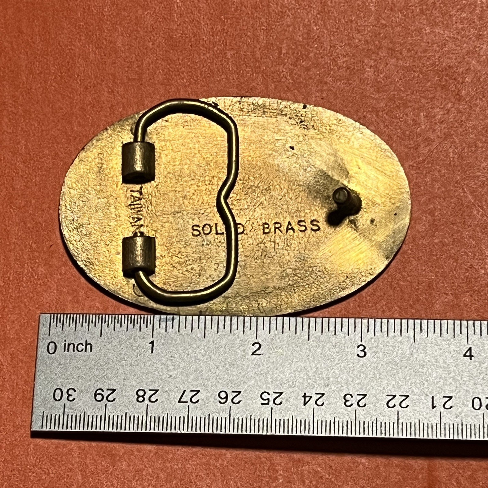 Vintage Solid Brass Star of Life EMS EMT Medical Belt Buckle Blue White Gold B21
