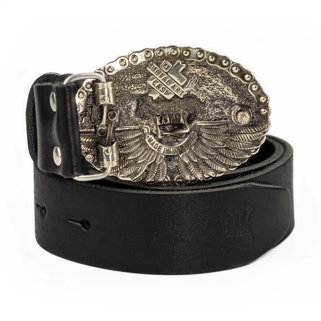 German silver belt buckle « Born to be free », Biker german silver belt buckle