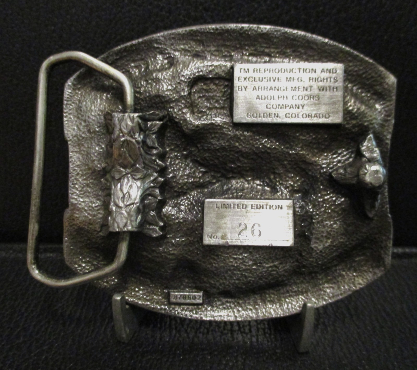 Coors Beer National Western Stock Show Belt Buckle 1988 Draft Horse Pull Show LE