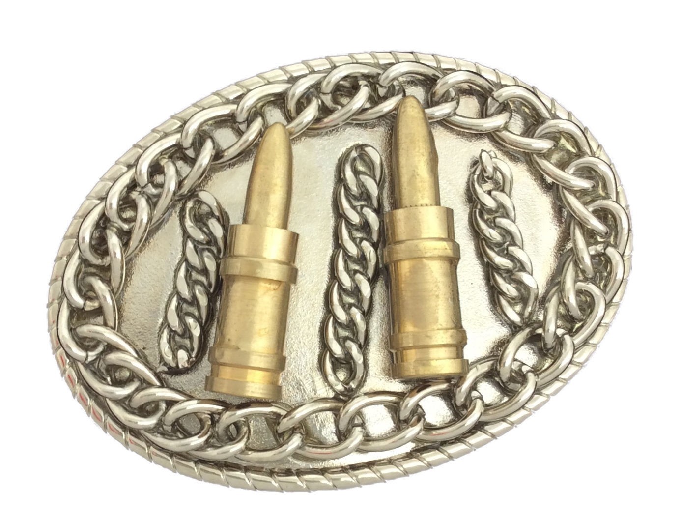 BULLETS METAL NOVELTY BELT BUCKLE MILITARY & WEAPONRY