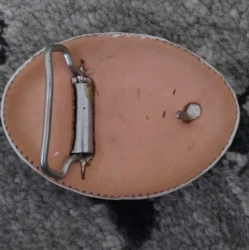 Leather Belt Buckle Mexico (Off White) Unbranded 3 1/2&Prime; X 2 1/2&Prime;