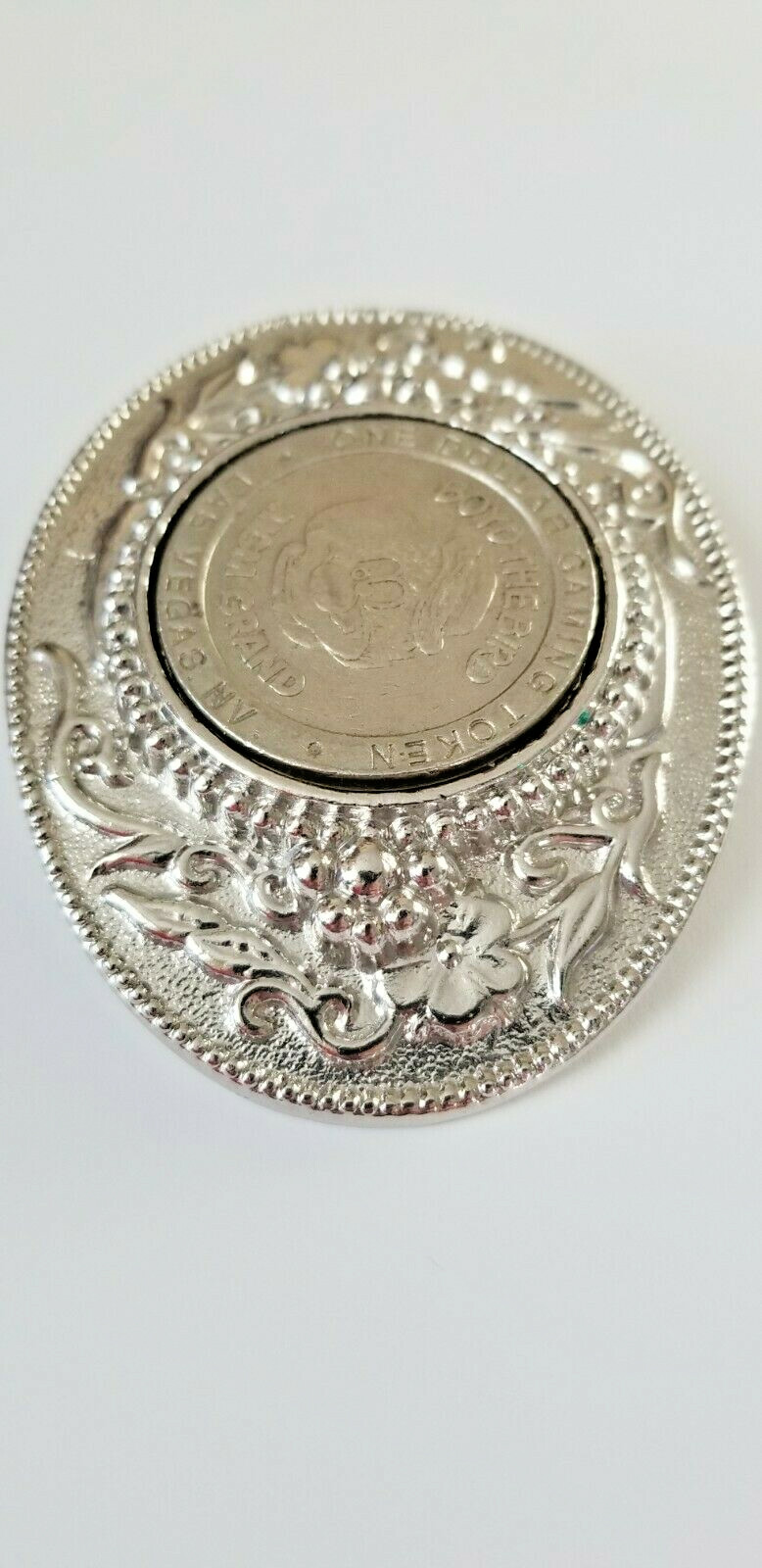 MGM Grand Las Vegas Boyd the Bear One Dollar Gaming Token Belt Buckle