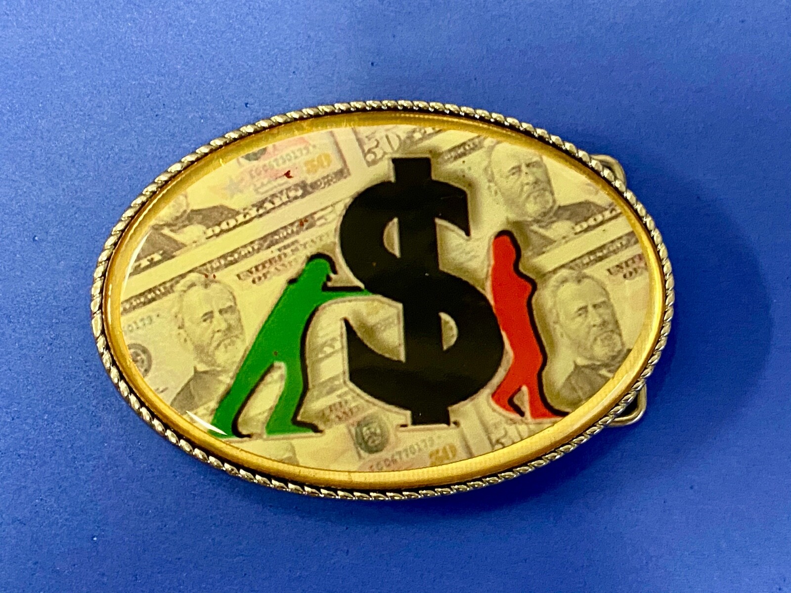 Led Dollar Sign Belt Buckle Attention Grabbing Lights! W/ Fresh Battery