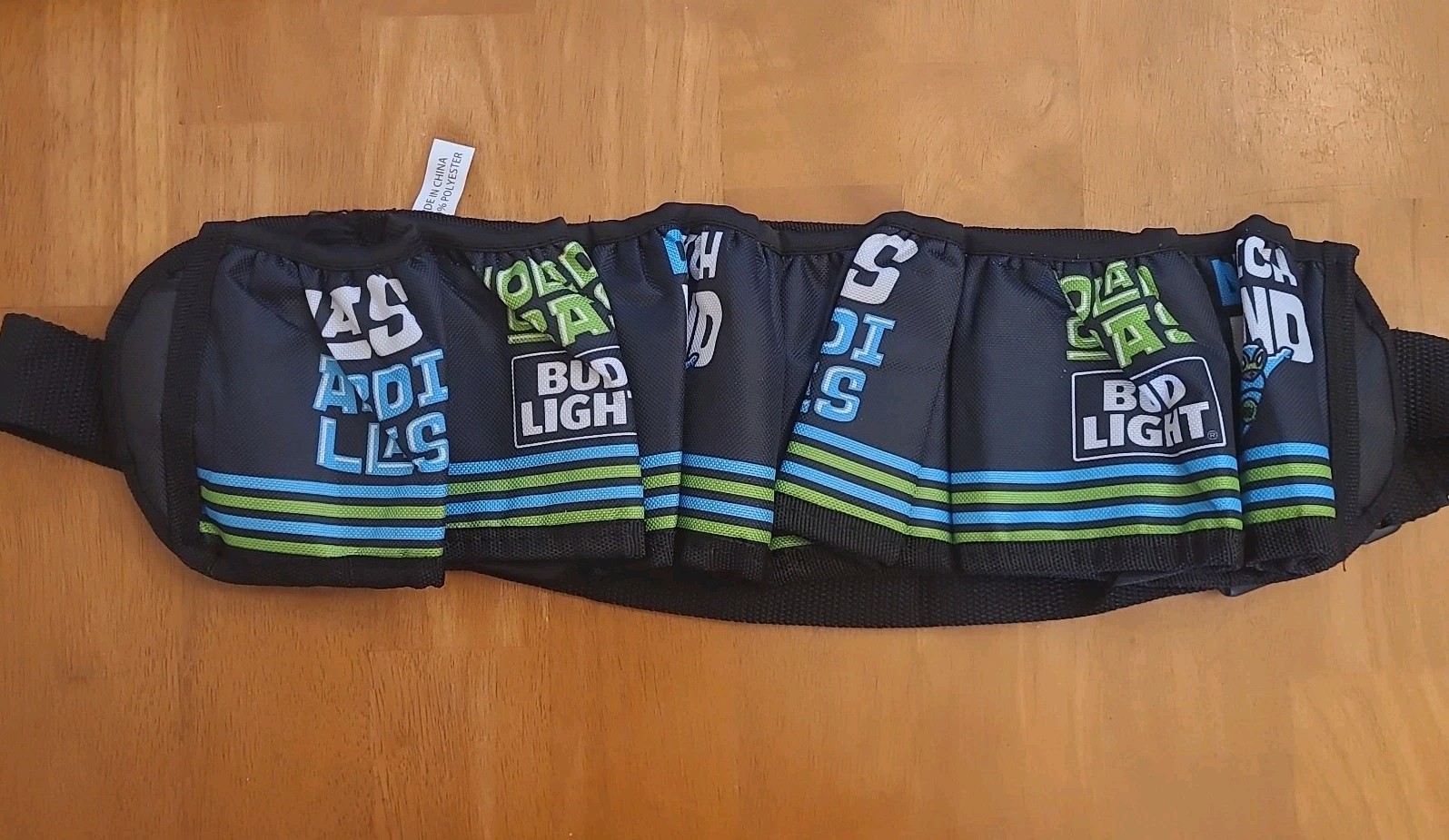 Bud Light 6 Pack Beer & Soda Can Holster Belt -Flying Squirrels (open Package)