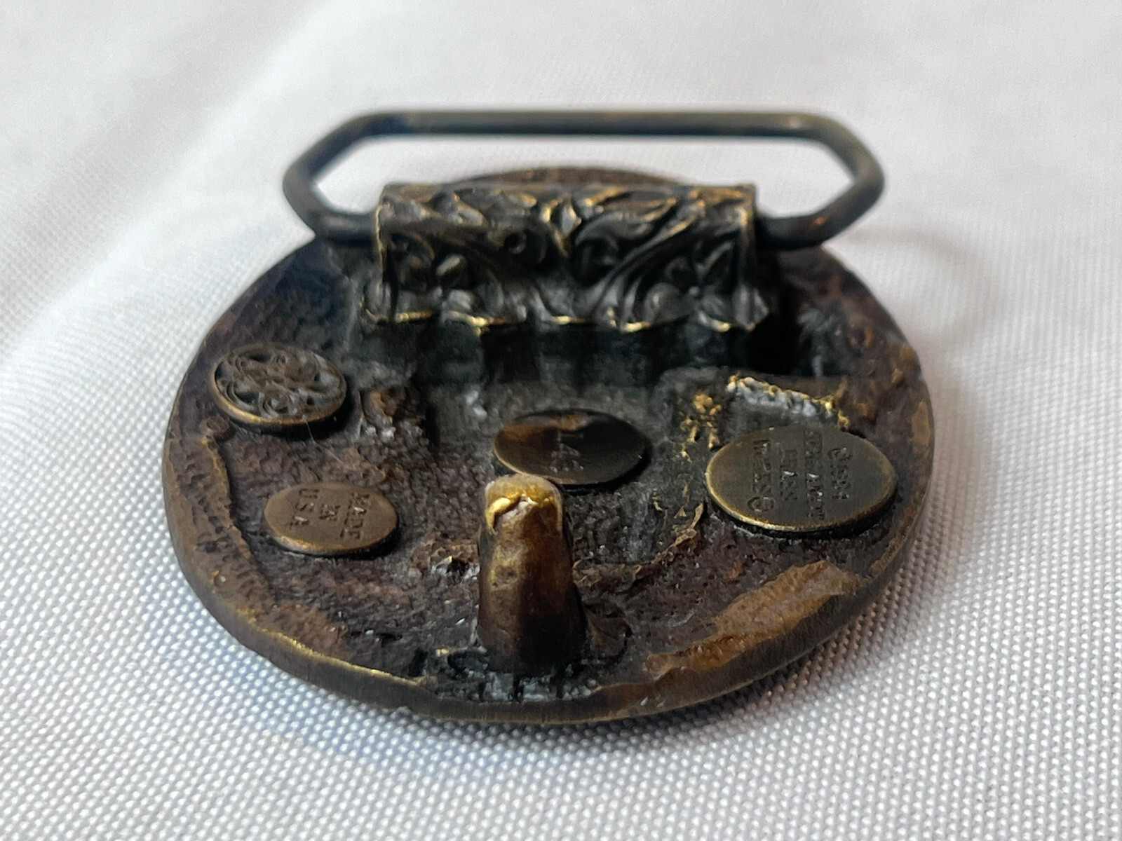 1984 Belt Buckle Bergamot Brass Works Train Steam Locomotive L-143 Rail Road