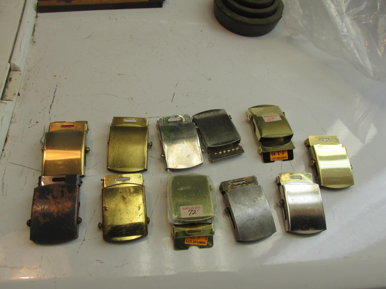 11 Uniform Belt Buckles some New
