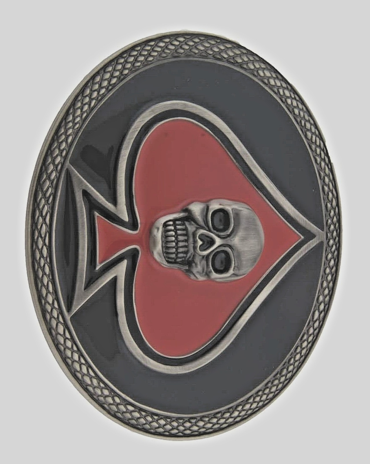 Skull Belt Buckles Tattoo Tribal Skeleton Halloween Vintage Ace Spade Lucky Goth