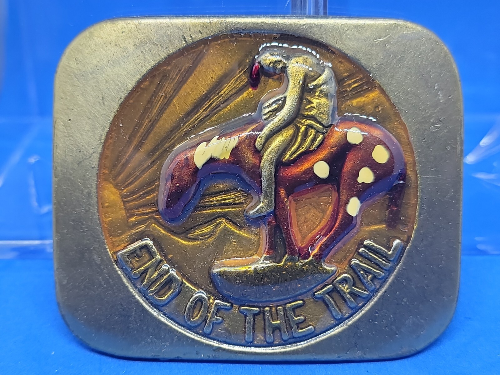 Great/Fun/Fashionable Belt Buckle Heavy Duty « END OF THE TRAIL » NATIVE HORSE