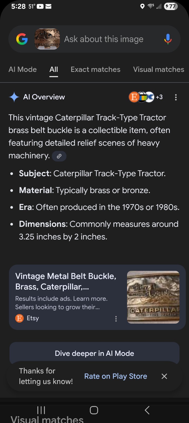 Caterpillar Brass Metal Belt Buckle Lightweight Men&rsquo;s Accessories 3&Prime;×2&Prime;