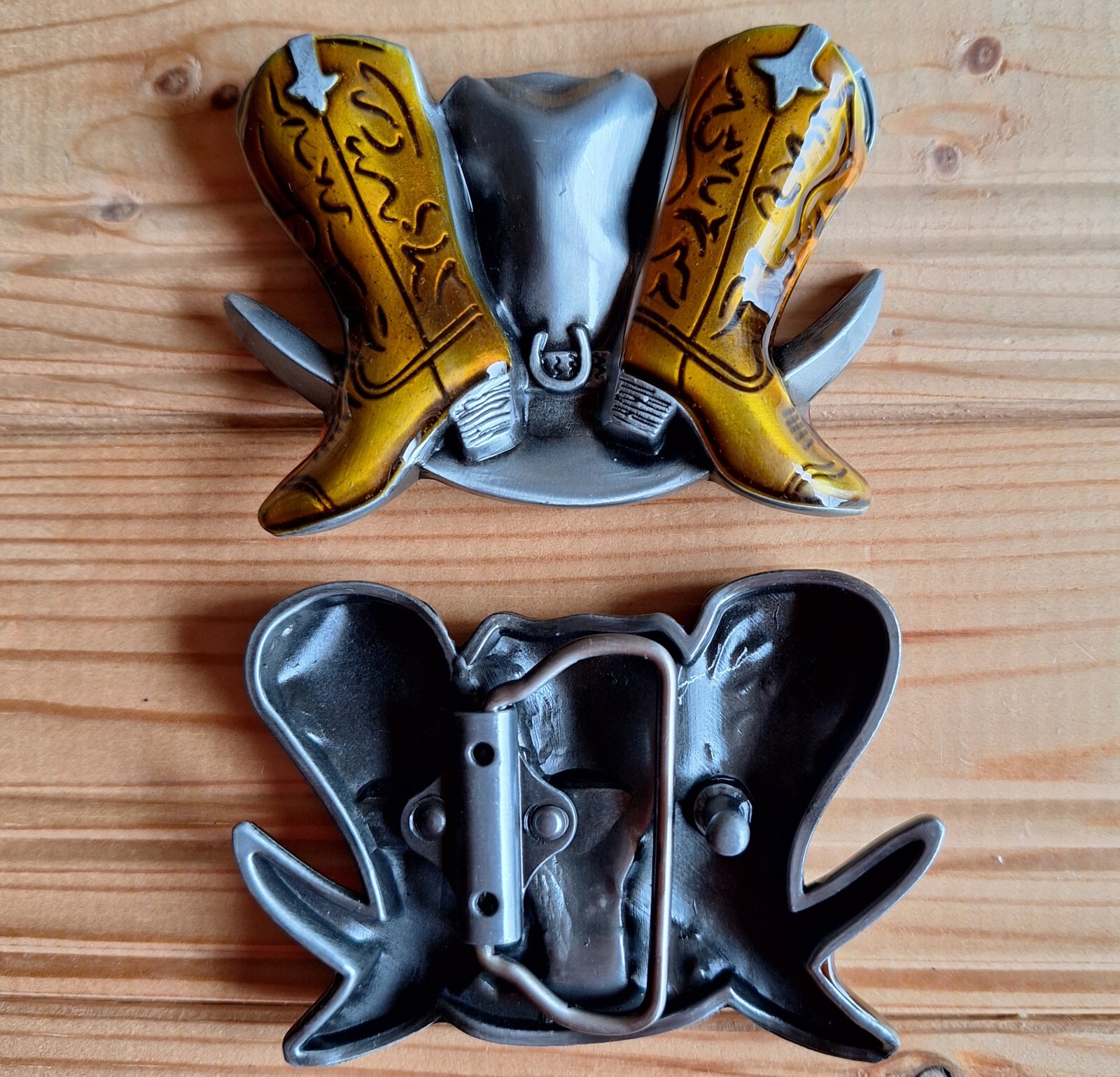 Boots & Cowboy Hat Western Country Belt Buckle