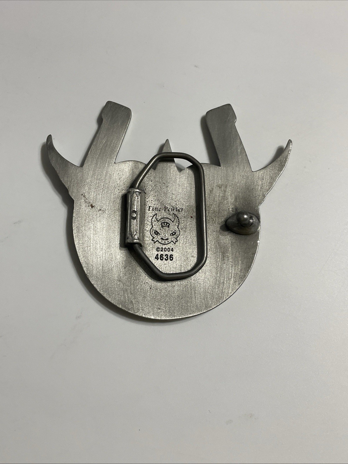 Lucky Horseshoe Winged Star Fine Pewter 2004 Belt Buckle Great American Products