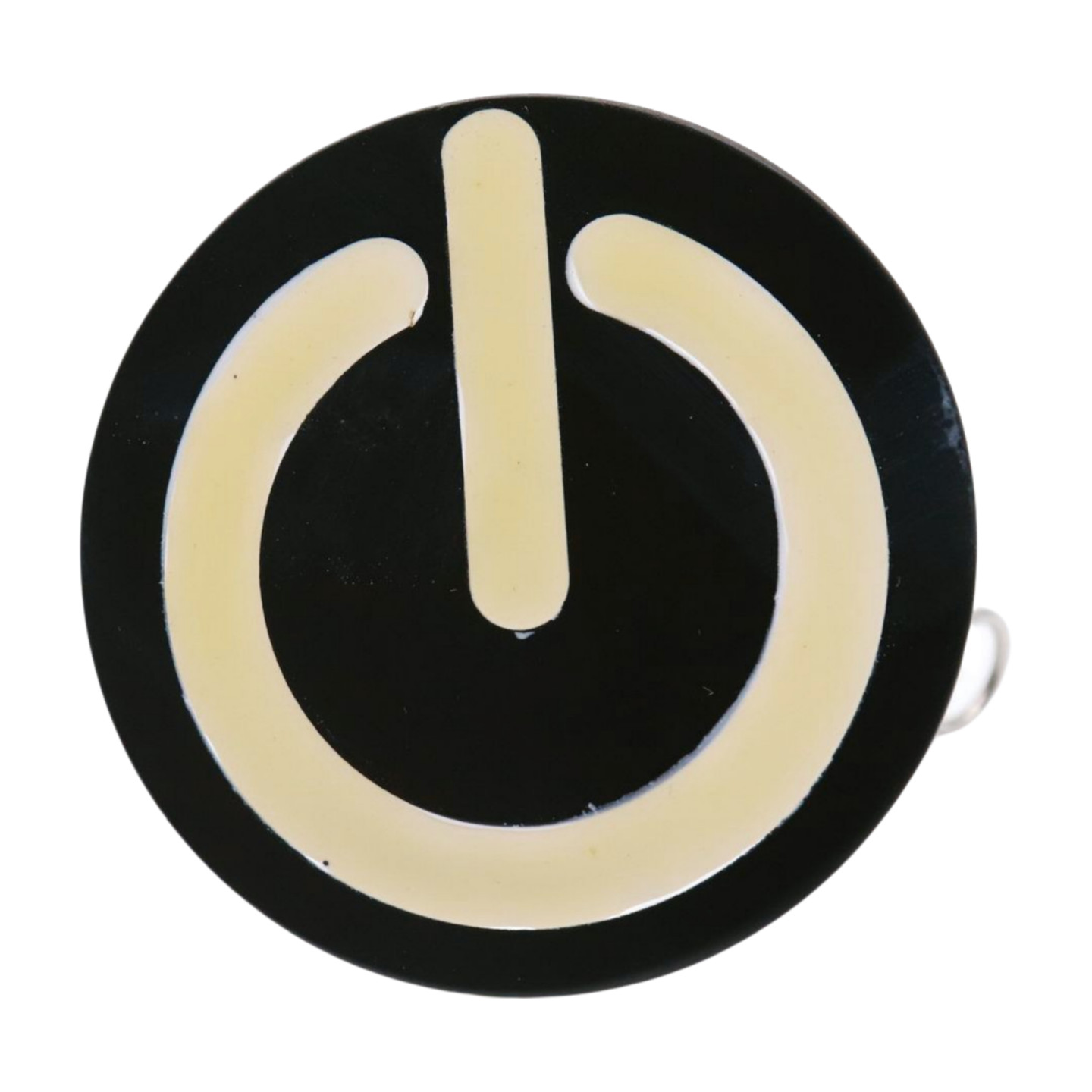 Men Women Teen Fashion Belt Buckle Emoji Retro Black Metal Power Button On Off