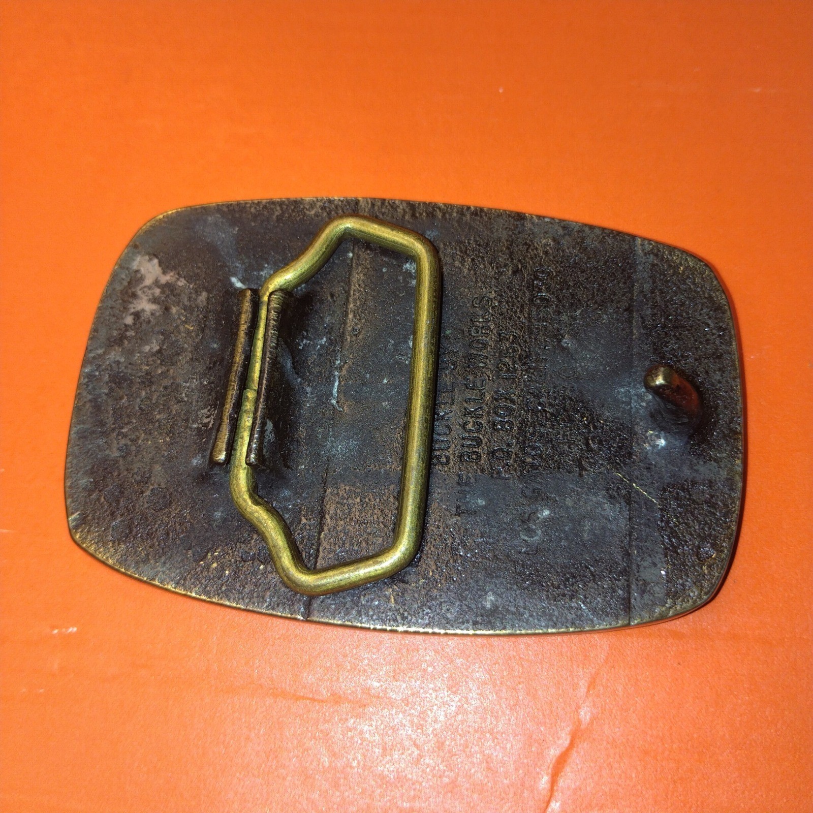 Vintage IBP Iowa Beef Processors Belt Buckle Brass Tone The Buckle Works FC-80