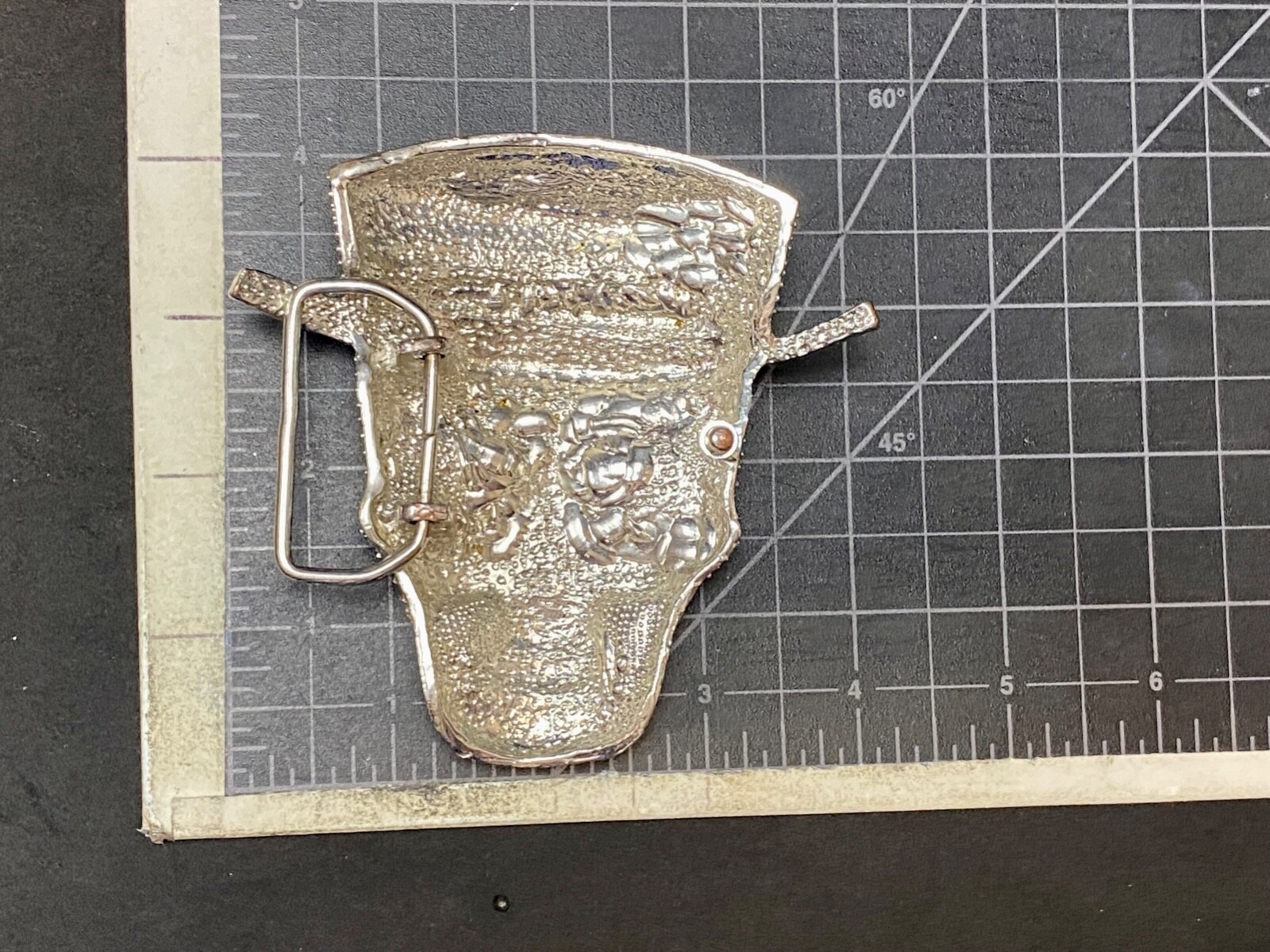 Figural Skull In Top Hat – Major Blue & White Rhinestone&rsquo;s! Belt Buckle