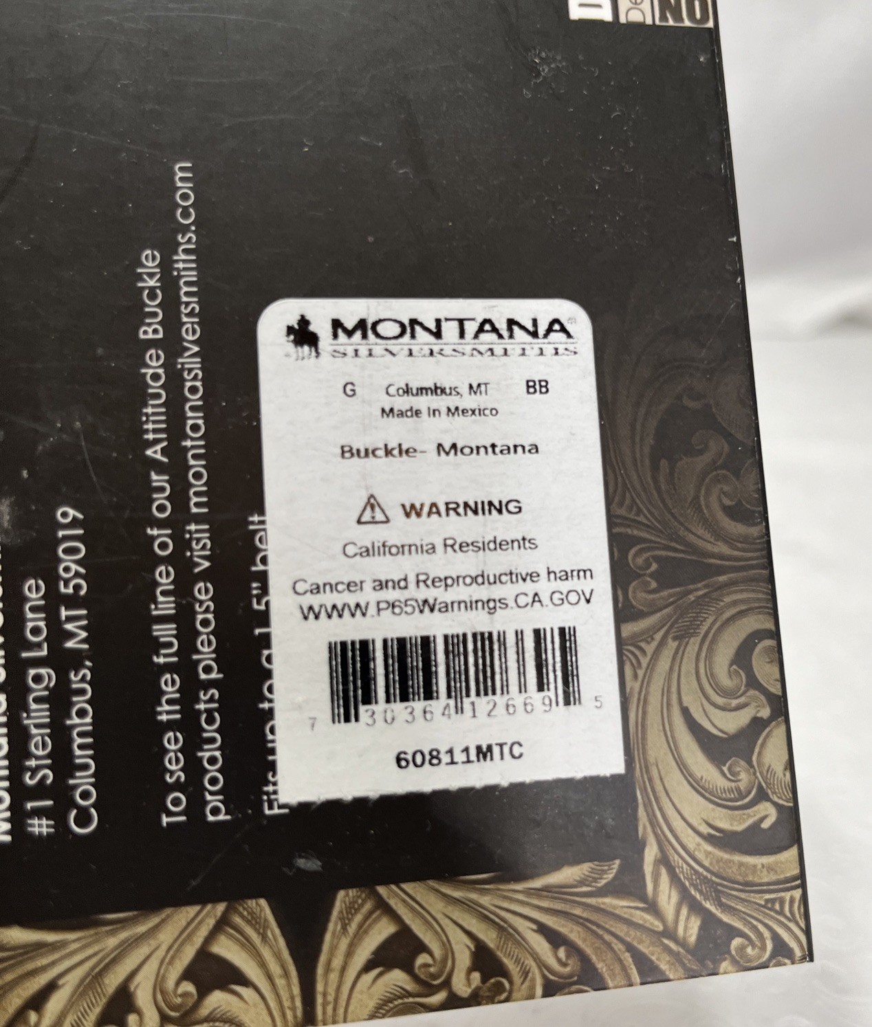 Montana Silversmiths Attitude Buckles Montana State New Unopened Box 1.5 in Belt