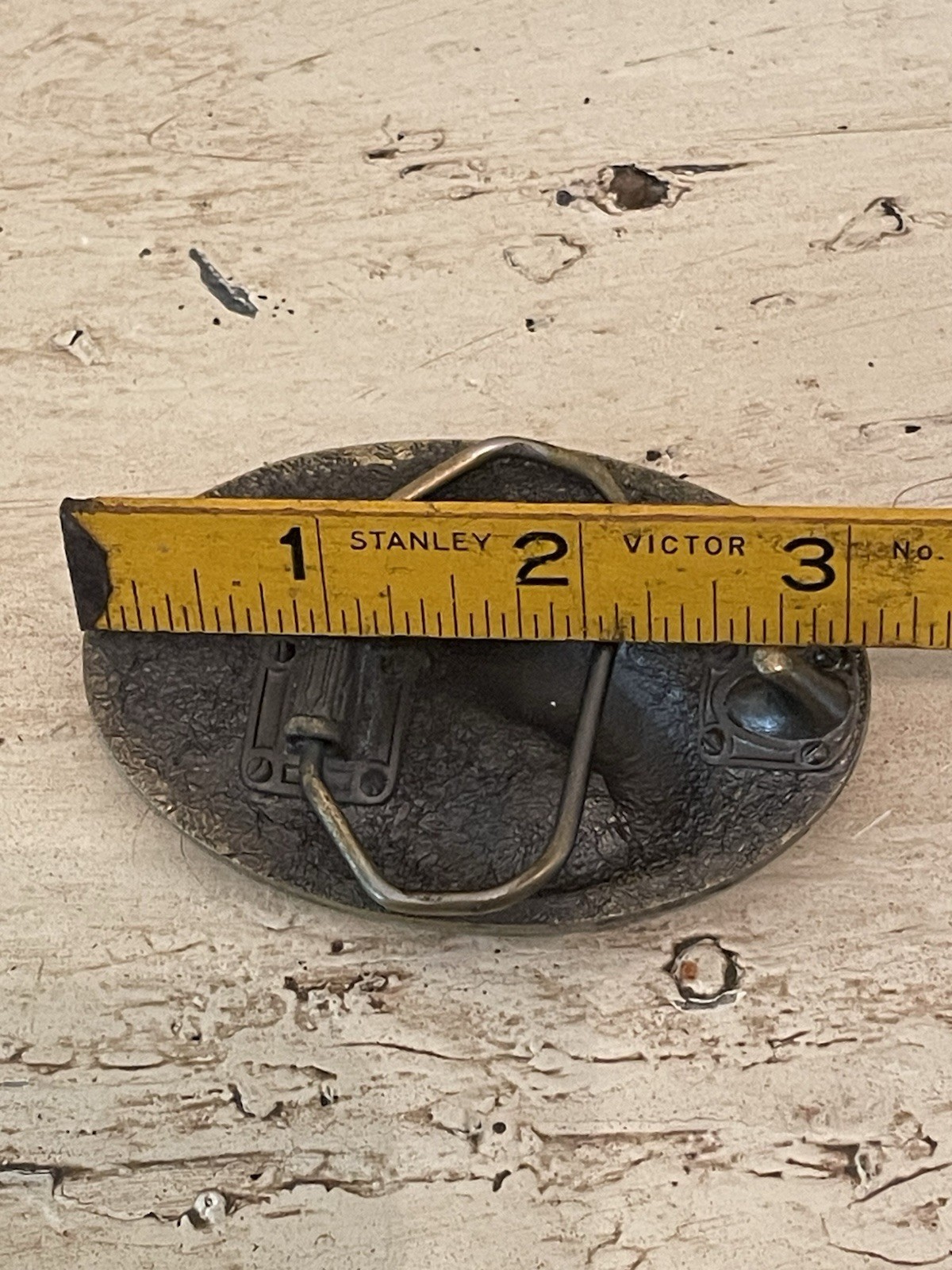 Vintage Spirit of ‘96 B.A.S.S Brass Color Belt Buckle Oval Bass Fishing USA