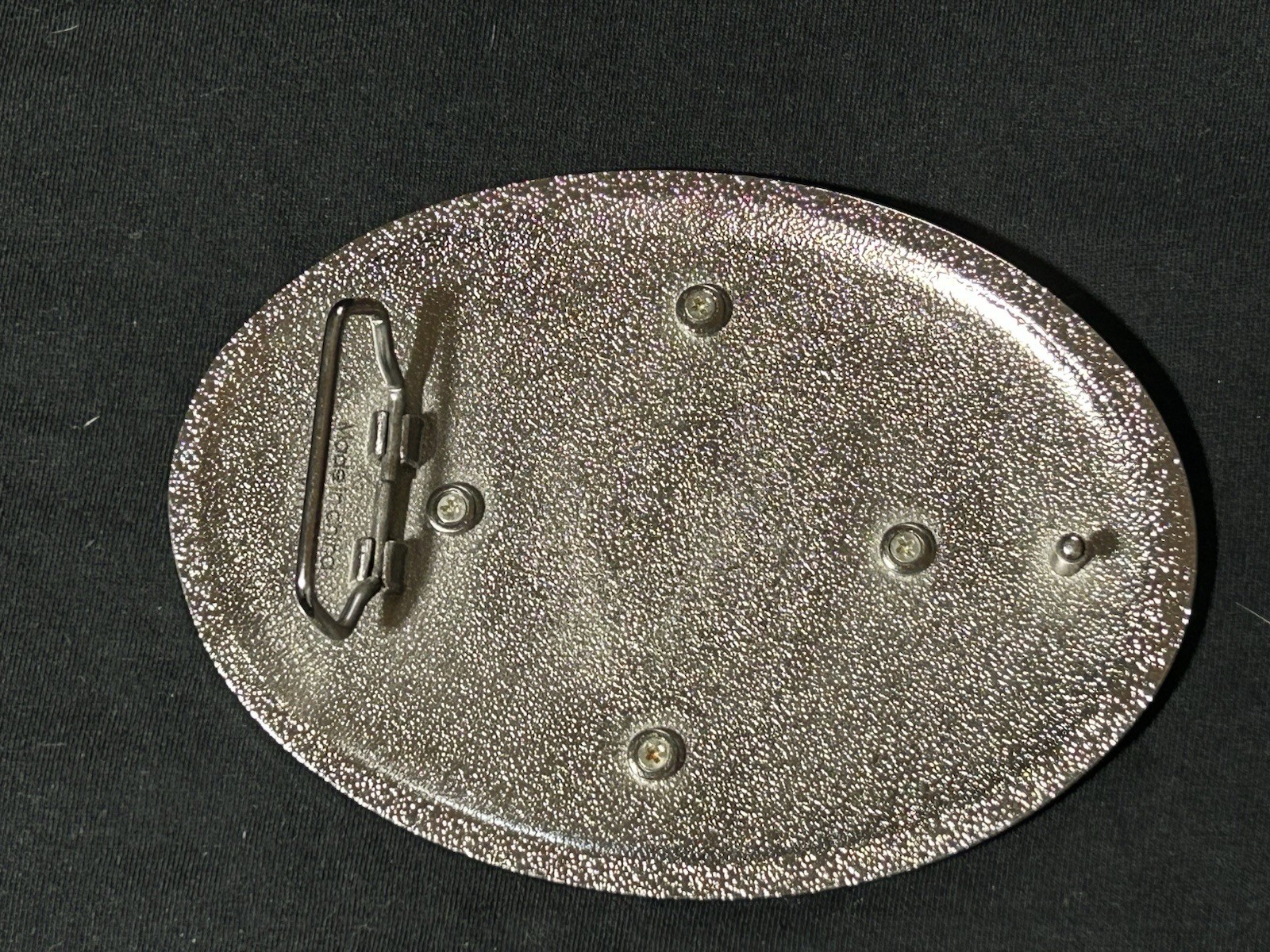 Belt Buckle « The State of Texas » with Rhinestones Large Metal, Silver & Bright