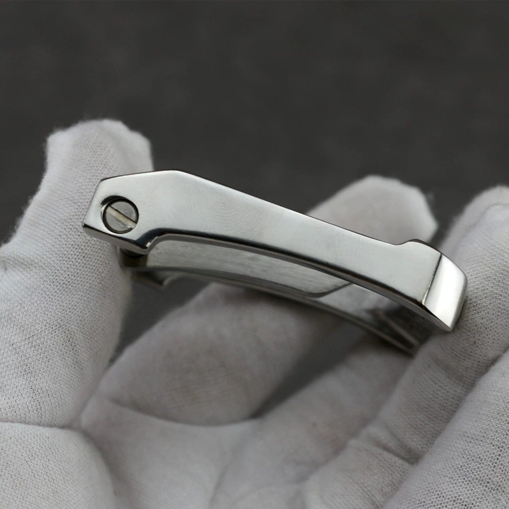 Stainless Steel Single Prong Belt Buckle Removable Clip for 3.8cm Wide Belt